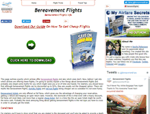 Tablet Screenshot of bereavement-flights.com